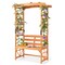 Patio Garden Arbor with Pergola Bench 2 Trellises for Climbing Plants Vines Grapes
